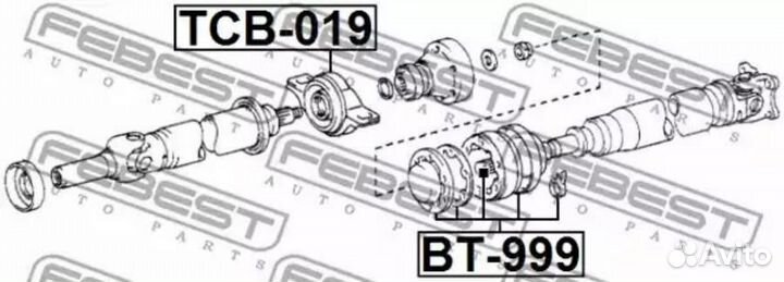 Febest BT-999 Пыльник шруса карданного вала