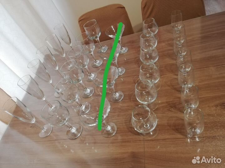 Стеклянные фужеры на ножках Икея 5 видов