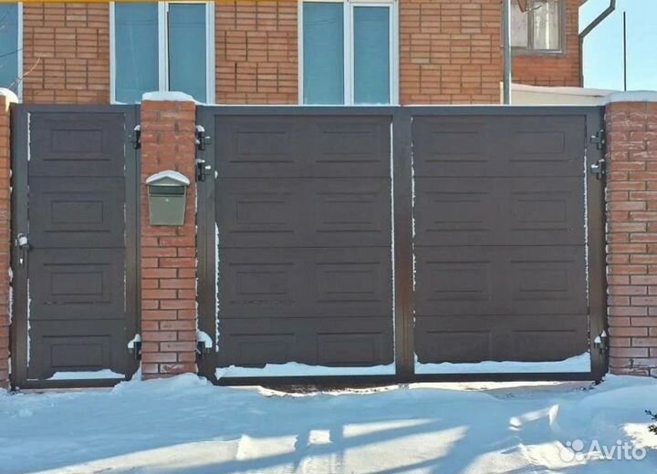 Распашные ворота под ключ фирм Alutech установка