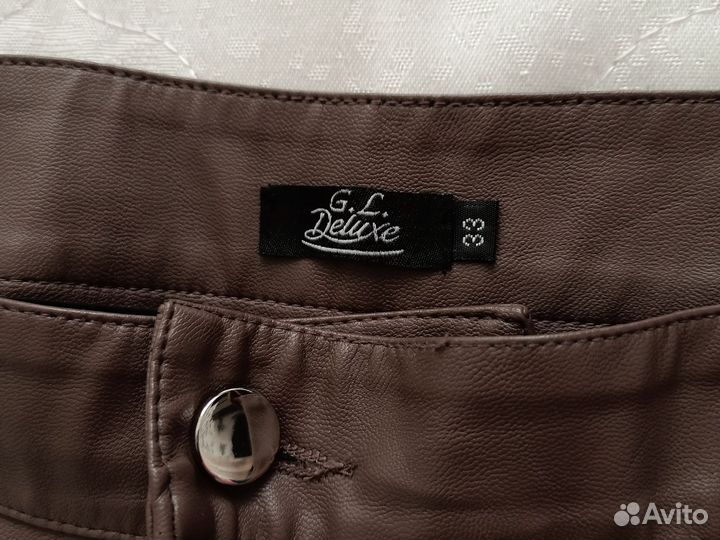 Кожаные брюки женские