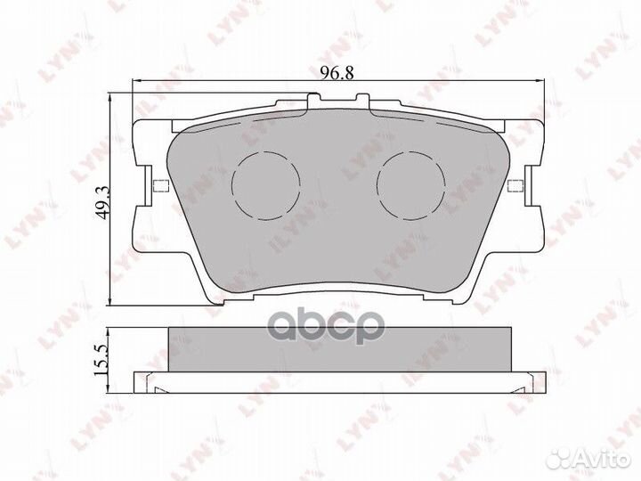 Колодки тормозные дисковые зад BD7532 lynxauto
