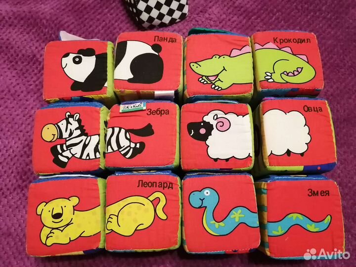 Мягкие кубики 12шт+крыши