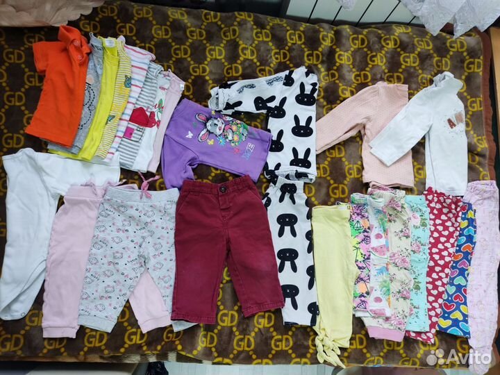 Летние вещи пакетом на девочку 80 размер