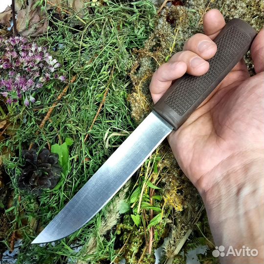 Нож Алтайский, сталь 95х18, резинопластик, коричне