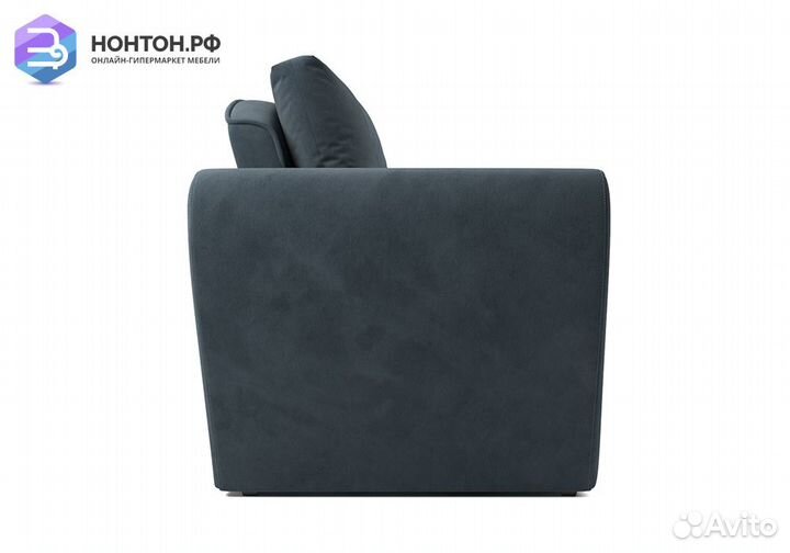 Кресло выкатное Квартет велюр серо-синий