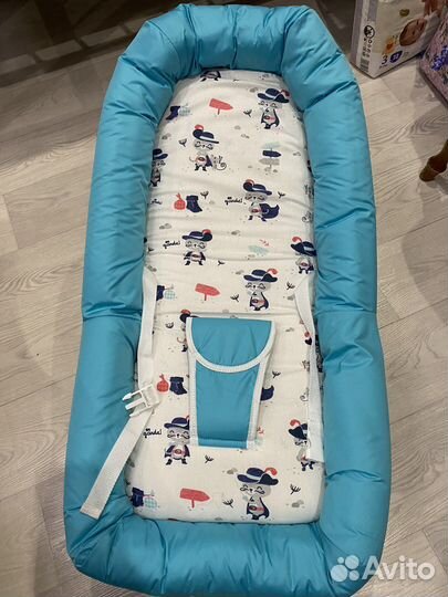 Шезлонг Polini kids коты бирюзовый