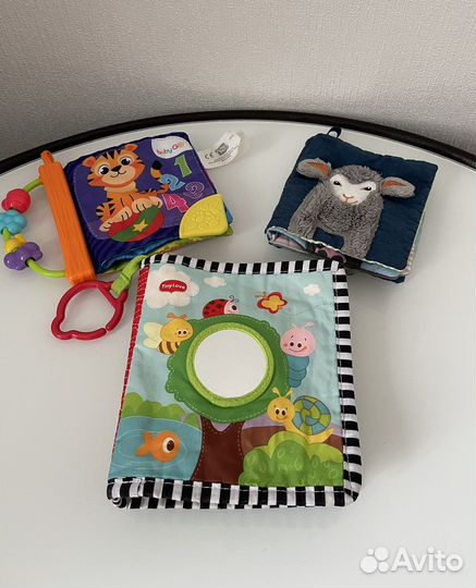 Мягкие развивающие книжки 3 шт