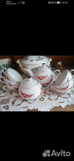 Сервиз чайный кофейный СССР статуэтки