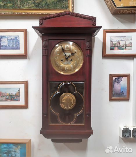 Часы настенные, антикварные Ник. Линденъ(G.Becker)