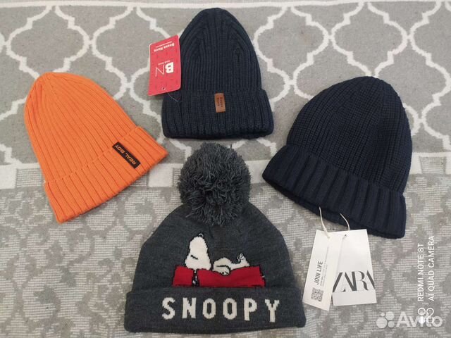 Шапка Zara для мальчиков весна 48-50 см