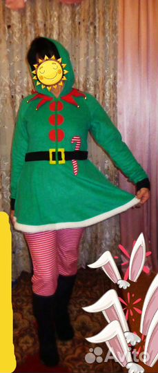 Новогодний комбинезон флисовый на 42 -44 размер