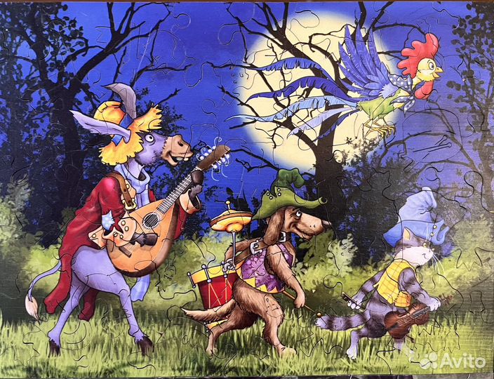 Деревянные фигурные пазлы 18х24