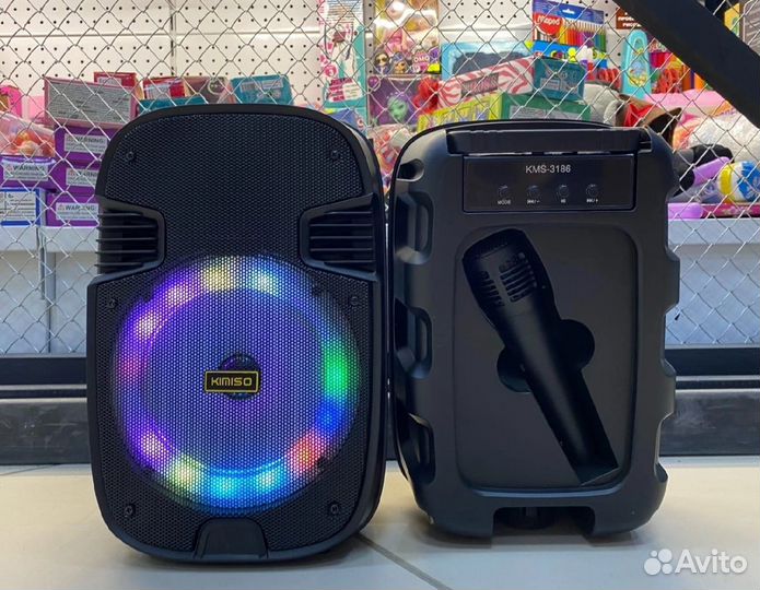 Блютуз колонка Kimiso с караоке микрофоном