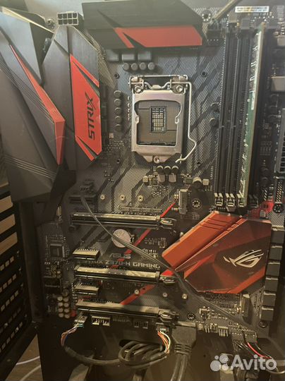 Процессор 8600k+asus rog strix z370-h+16gb b-die