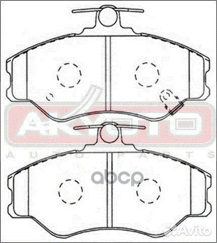 Колодки тормозные AKD1118 akyoto
