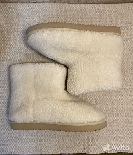 Угги полусапожки из меха H&M новые