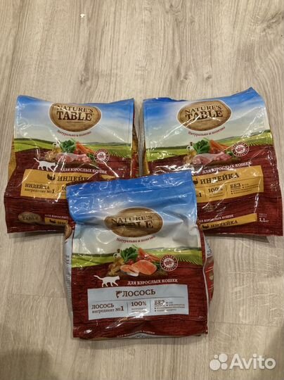 Сухой корм для кошек Nature's table 1.1 кг