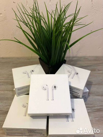 AirPods 2 Premium новые + чехол в подарок