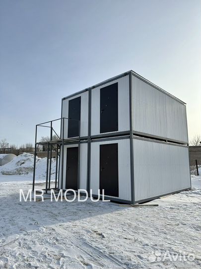 Модульное здание из 4 блоков