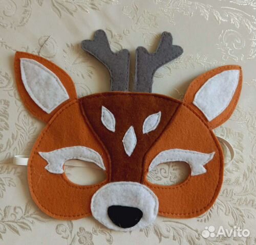 Новогодные маски животных для детей