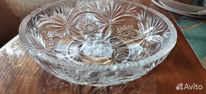 Ваза, салатник, хрусталь