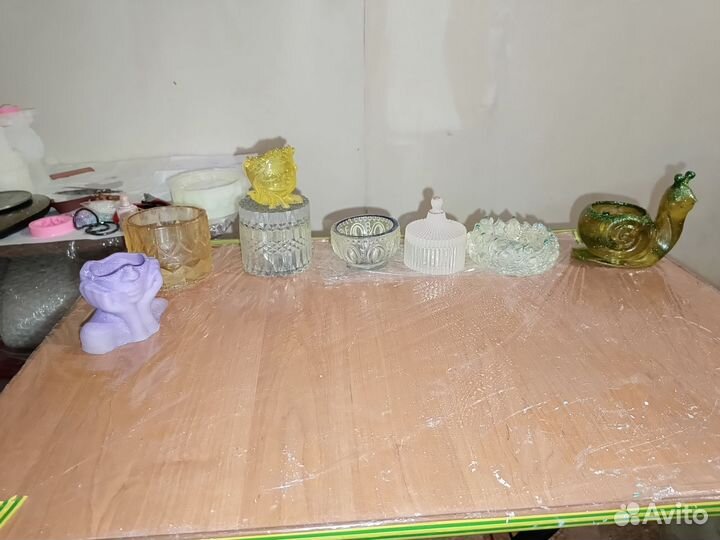 Пепельница из гипса и эпоксидной смолы