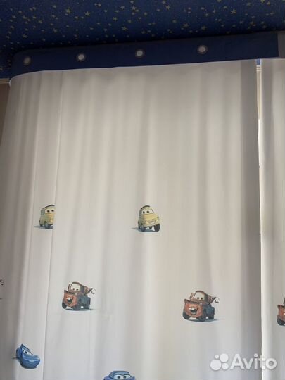 Шторы в детскую Тачки молния маквин