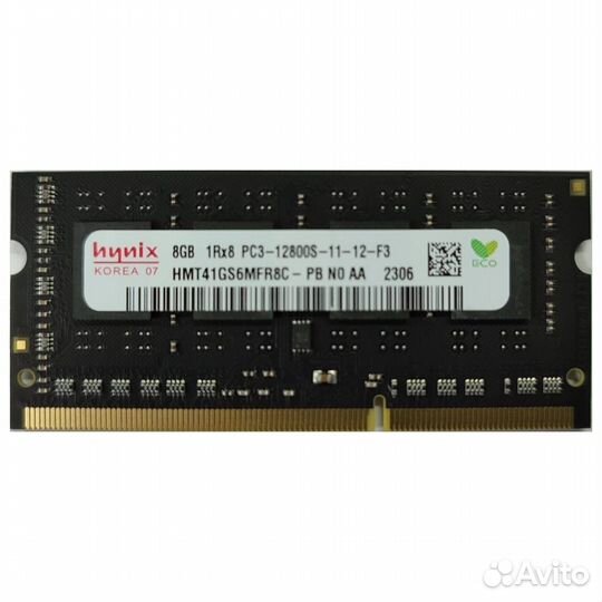 Оперативная память sodimm DDR3 8Gb PC3-12800S-11