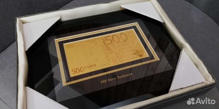 Сувенир подарок 500 евро из сусального золота