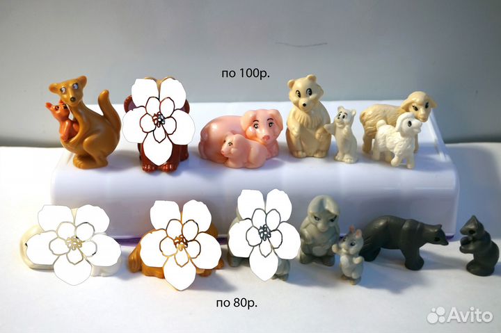 Киндеры мамы и малыши, животные, штучно