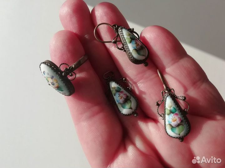 Набор мельхиоровый с эмалью(мнц)