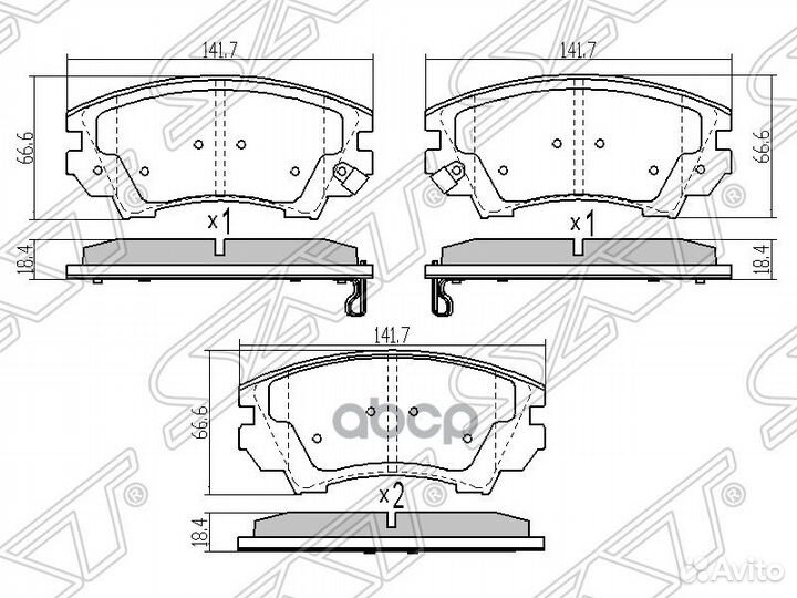 Колодки тормозные перед opel astra J ST-1605232