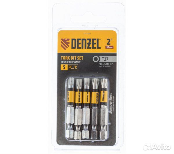 Бита T27x50, 5 шт./ Denzel