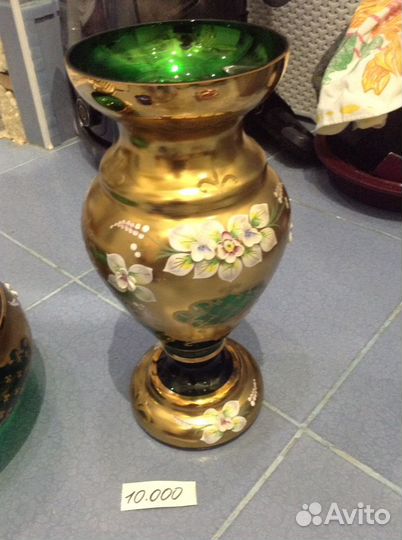 Вазы рубиновое стекло Чехия Богемия