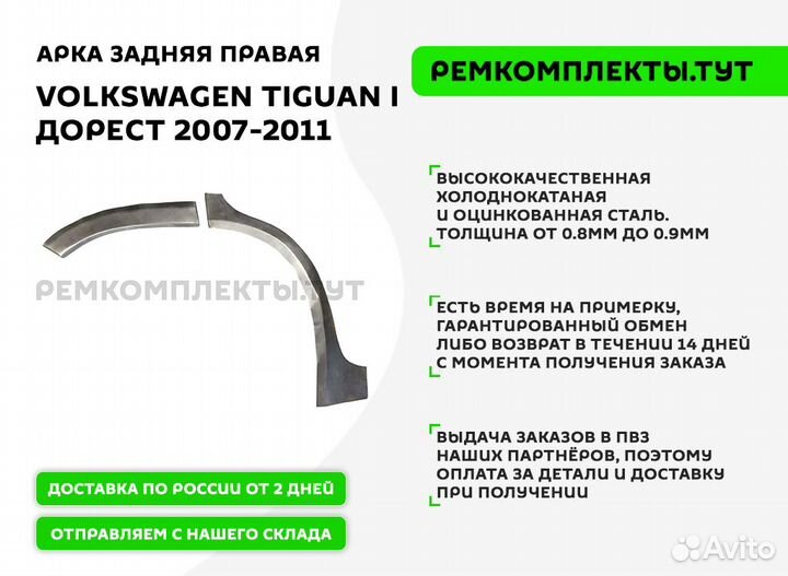 Арка задняя правая Volkswagen Tiguan 1 дорест