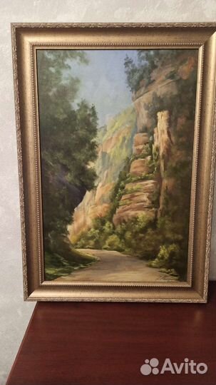 Картина маслом на холсте Гуамское ущелье 60 на 40
