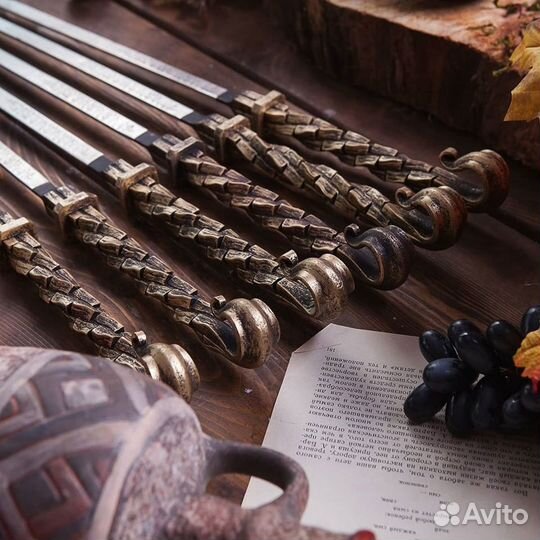 Подарочные шампура с кованными ручками