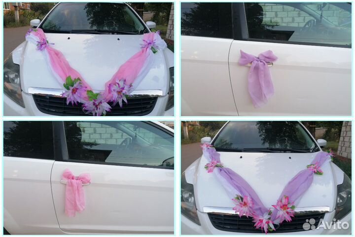 Свадебное украшение на авто