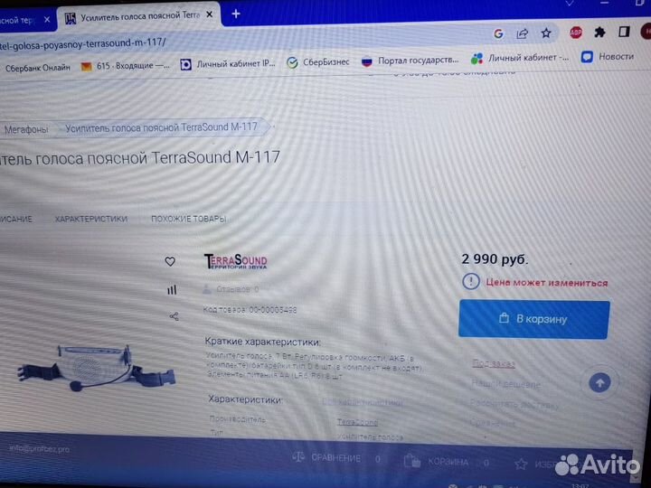 Усилитель голоса поясной Терра Саунд M117