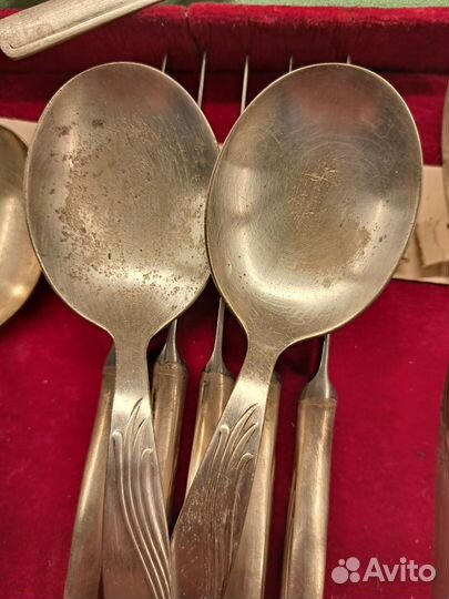 Набор столовых приборов мельхиор СССР