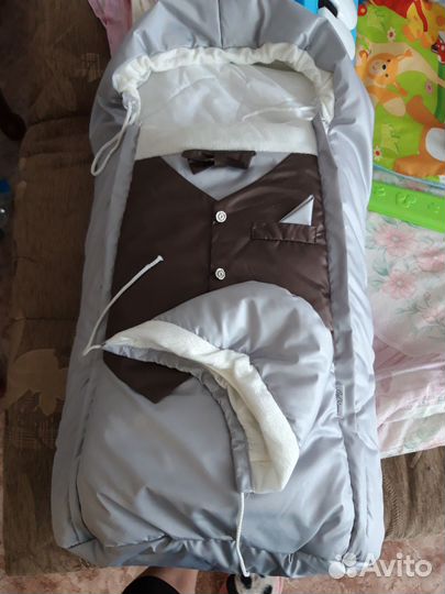 Конверт на выписку для мальчика весна осень