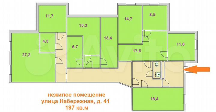 Офис, 196.7 м²