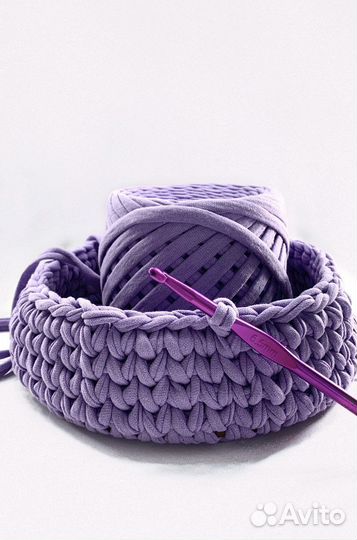 Вязаные корзинки ручной работы