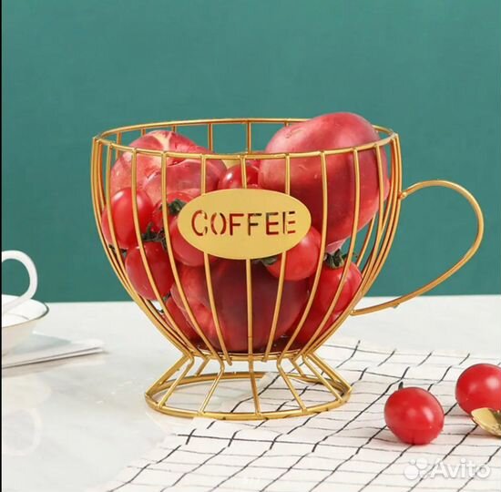 Фруктовница металлическая ваза