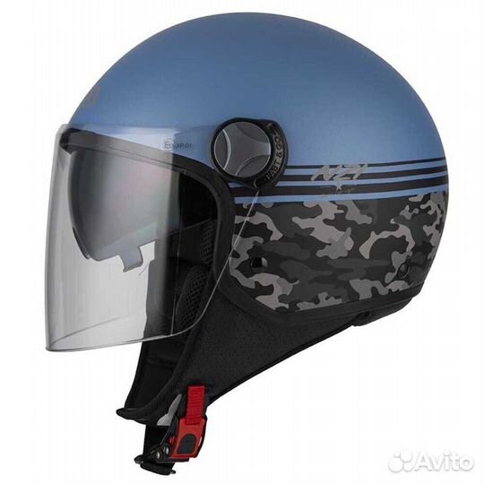 NZI Capital 2 Duo Open Face Helmet Matt Target Blu