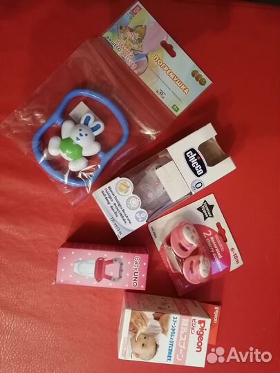 Бутылочки Chicco, Pigeon, пустышки, нимблер