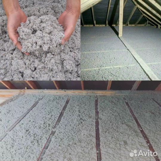 Утепление потолка шумо изоляция эковата Пенобетон