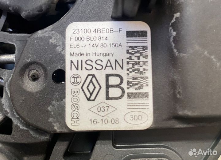 Генератор на nissan, renault F000BL0814