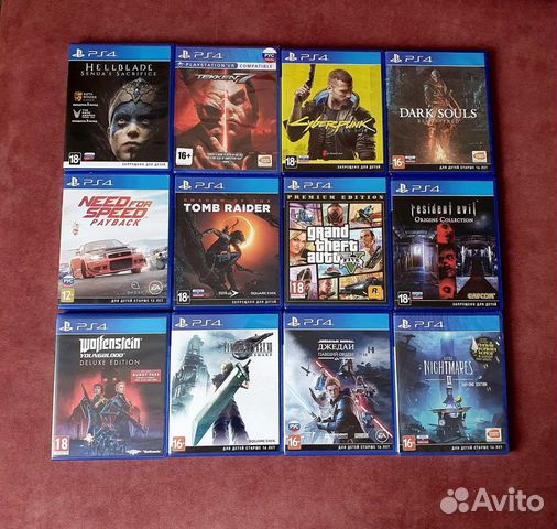 Игровые диски на ps4