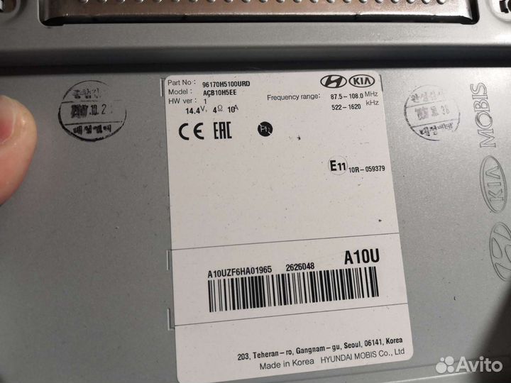 Штатная магнитола на hyundai solaris 2018